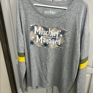 Harry Potter Mischief Managed Gray Sweatshirt